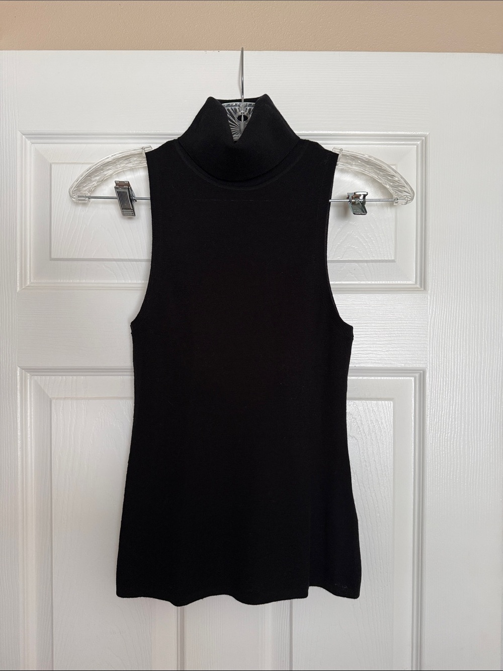 H&M Black Merino Wool Turtleneck Sleeveless Top XS